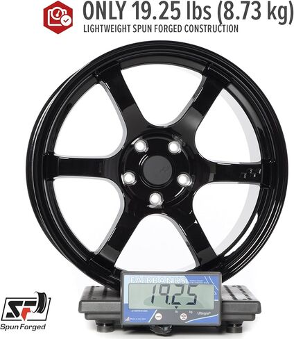 Circuit Performance CSF1 18x9.5 Gloss Black 5x114.3 [+38mm] 57DR Style Compatible with Subaru WRX STI etc in Saudi Arabia