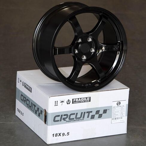 Circuit Performance CSF1 18x9.5 Gloss Black 5x114.3 [+38mm] 57DR Style Compatible with Subaru WRX STI etc in Saudi Arabia