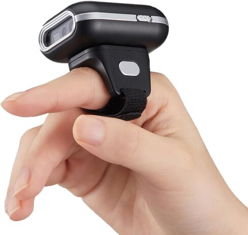 Adesso NuScan 4300B 2D Bluetooth Wireless Ring Finger Barcode Scanner Lightweight Durable with Drop Protection and Fast Scanning in Saudi Arabia