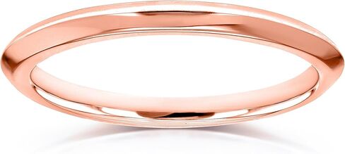 Kobelli V-Edge Solid 14k Rose Gold Band in Saudi Arabia