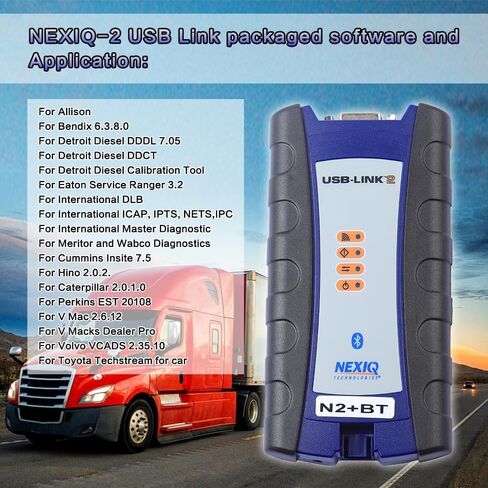 124032 Universal Heavy Duty Diesel Truck Excavator Diagnostic Scanner forNexiq USB Link 2 for Truck Diagnosis in Kuwait