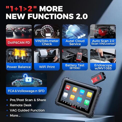 الماسح الضوئي Autel MaxiSYS MS906MAX، 2026 10.1 بوصة MS906 MAX 2.0 ترقية MS906 PRO MP900BT MS906BT MS908S، أداة المسح ثنائية الاتجاه OE ECU C0ding، 3000+ اختبار نشط، 40+ إعادة ضبط، جميع الأنظمة، CAN FD DoIP in Saudi Arabia