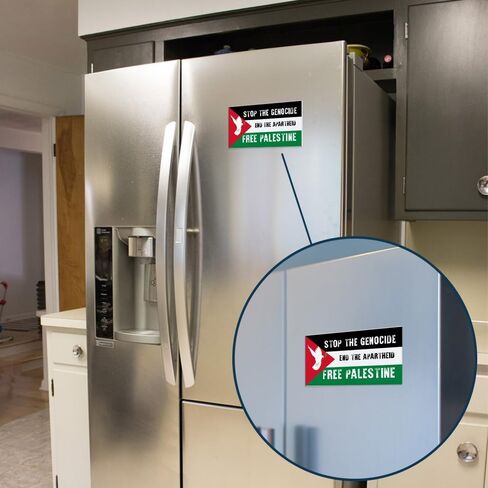 VOTANTA (1 Pcs - 7.5"x4.5") - Stop The Genocide End The Apartheid Free Palestine Car Magnet, I Stand with Palestine Magnetic Bumper Stickers Support Palestinian Decal Car Truck Fridge Decoration in Saudi Arabia