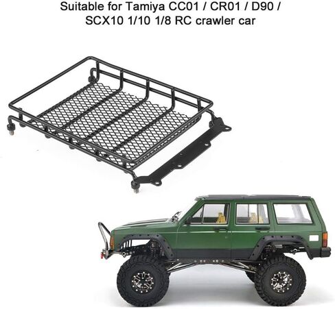 رف سقف RC، صينية حامل الأمتعة المعدنية بمقياس 1/10 لملحقات السيارة الزاحفة SCX10 RC (M) in Kuwait