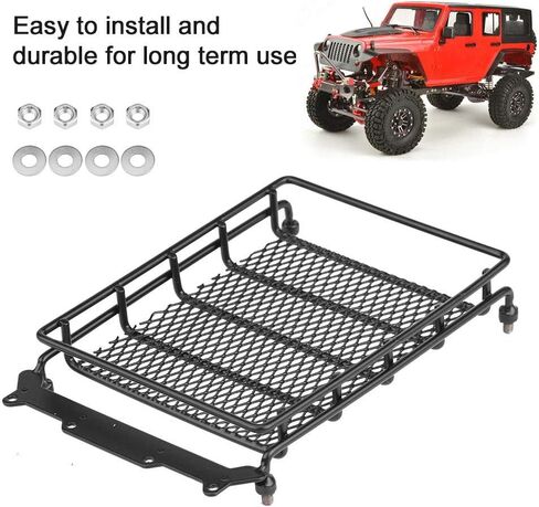 رف سقف RC، صينية حامل الأمتعة المعدنية بمقياس 1/10 لملحقات السيارة الزاحفة SCX10 RC (M) in Kuwait