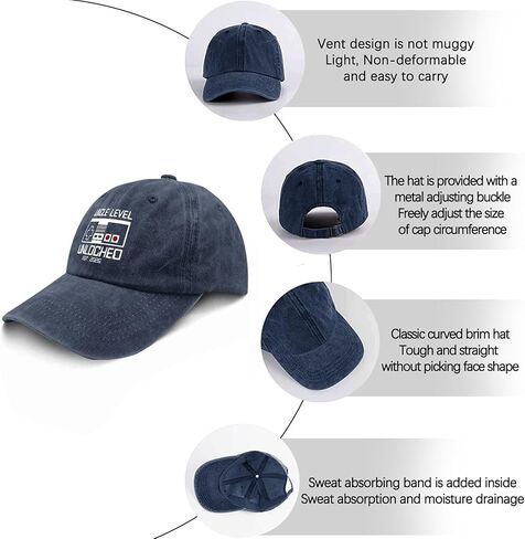 I Leveled Up to Uncle 2026 Hat for Womens Baseball Caps Classic Washed Workout in Saudi Arabia