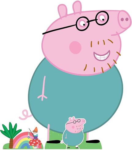 Star Cutouts SC4523 Peppa, Zoe & Suzy Peppa Pig Party Supplies Multi-Pack Cardboard Cutouts 8PCS Peppa Theme, for A Happy Birthday & Room Decorations for Kids Boys Girls – Tallest Cutout Height 62cm in Kuwait