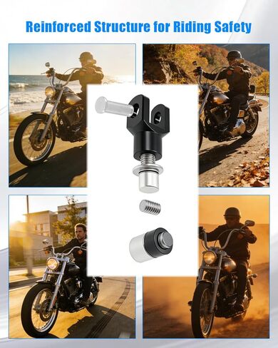 دعامة أوتاد قدم الدراجة النارية متوافقة مع نماذج تثبيت قدم Harley Davidson Male Mount Style مناسبة لـ FX Softail FXST FXR Low Rider Custom FXLR FXR Super Glide in Kuwait