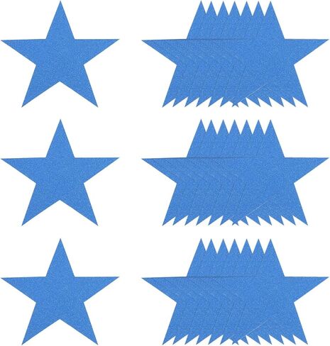 MECCANIXITY Pink Glitter Stars Cutouts Decoration, 50 Pcs 6" Paper Star Confetti Cutouts Stars Shiny for Bulletin Board Wall Classroom Party Supplies in Saudi Arabia