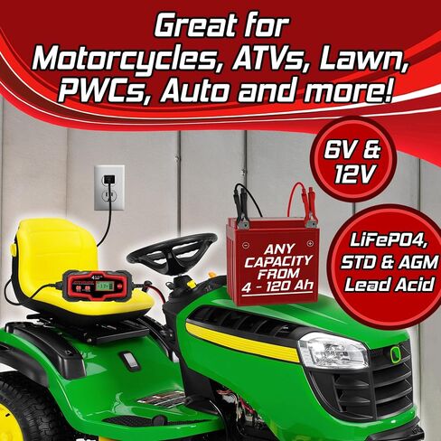 [3 Pack] Banshee Battery Charger 4-Amp - 12V and 6V Automotive Trickle Charger for Car Battery, Automatic Maintainer for Car Truck Motorcycle Lawn Mower Boat Marine in Saudi Arabia