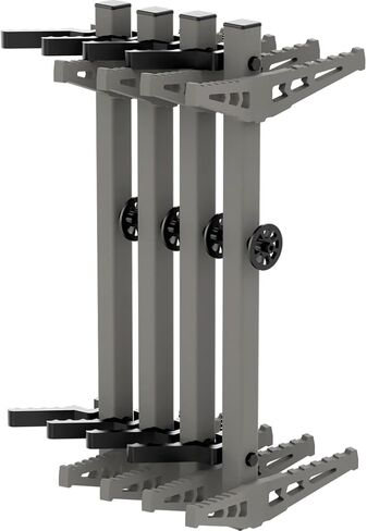 NOVIX Mini Double Step Climbing Sticks (4 Pack) - Welded 17" Aluminum Climbing Sticks w/VersaStraps - Level on Crooked Trees for Treestand Hunting - Made in The USA in Saudi Arabia