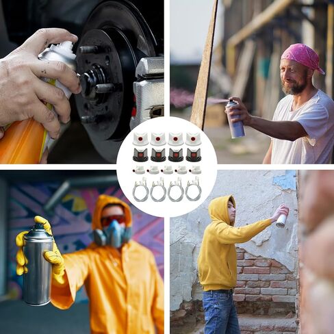 17 قطعة من فوهة علبة الرش، فوهات طلاء الرش ذات أنماط طويلة الفم للعلب، أطراف فوهة الرش مع خراطيم تمديد 19.68 بوصة للكتابة على الجدران، وإصلاح السيارات، والمشروعات اليدوية in Kuwait