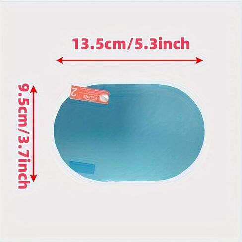 4 قطع من واقي المطر بمرآة الرؤية الخلفية، طبقة مضادة للوهج للمرايا الجانبية للسيارة، واقي عدسة مسعور مقاس 5.3 × 3.7 بوصة، سهل التركيب على الرطب، رؤية واضحة أثناء المطر والقيادة الليلية in Kuwait