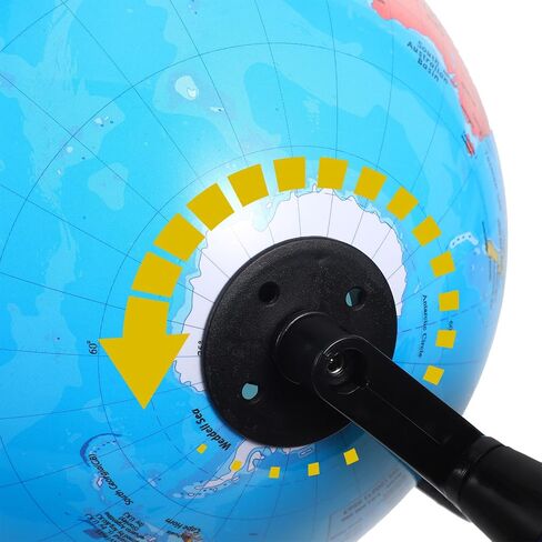 Operitacx Educational World Globe with Rotating Spinning Earth Map, 20-inch Plastic Base Globe for Classroom Geography Learning and Teaching Tools in Saudi Arabia