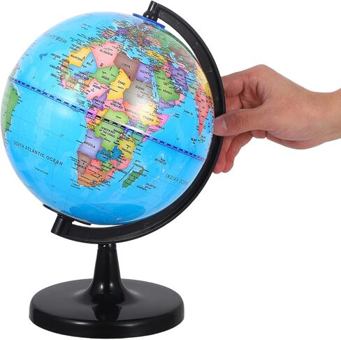 Operitacx Educational World Globe with Rotating Spinning Earth Map, 20-inch Plastic Base Globe for Classroom Geography Learning and Teaching Tools in Saudi Arabia