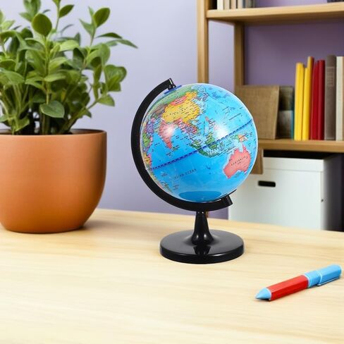 Operitacx Educational World Globe with Rotating Spinning Earth Map, 20-inch Plastic Base Globe for Classroom Geography Learning and Teaching Tools in Saudi Arabia