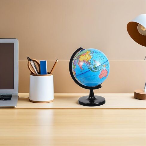 Operitacx Educational World Globe with Rotating Spinning Earth Map, 20-inch Plastic Base Globe for Classroom Geography Learning and Teaching Tools in Saudi Arabia