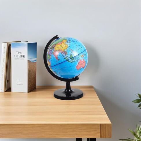 Operitacx Educational World Globe with Rotating Spinning Earth Map, 20-inch Plastic Base Globe for Classroom Geography Learning and Teaching Tools in Saudi Arabia