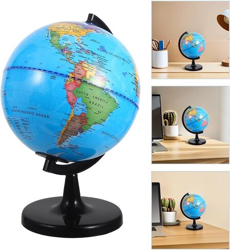 Operitacx Educational World Globe with Rotating Spinning Earth Map, 20-inch Plastic Base Globe for Classroom Geography Learning and Teaching Tools in Saudi Arabia