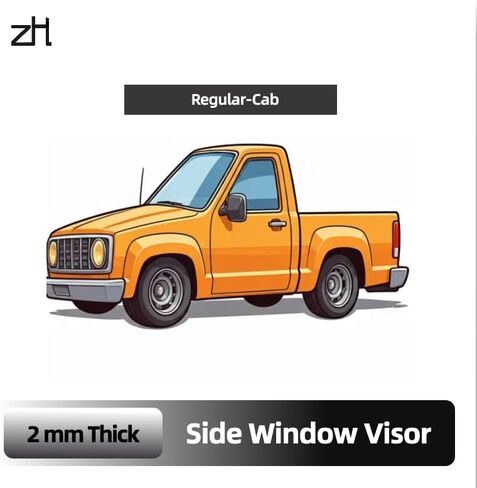 يناسب سيارة Toyota Tacoma Standard Cab 1995 1996 1997 1998 1999 2000 2001 2002 2003 2004 مجموعة واقي نافذة الدخان الآمن من الأكريليك - حماية من الشمس والمطر وفتحة التهوية، طقم حماية عاكس النافذة مكون من قطعتين in Saudi Arabia