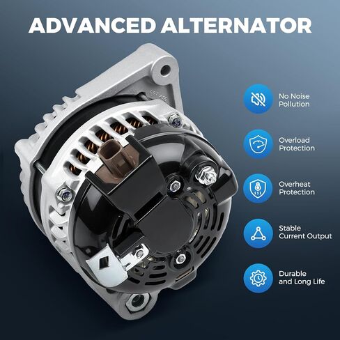 استبدال المولد الجديد 11390N لـ 2.4L L4 Honda Accord 2008 2009 2010 2011 2012 L4، Acura TSX 2009 2010 2011 2012 2013 2014 2.4L، 130A، 12V، 11390، 1042105890, 12870 in Kuwait