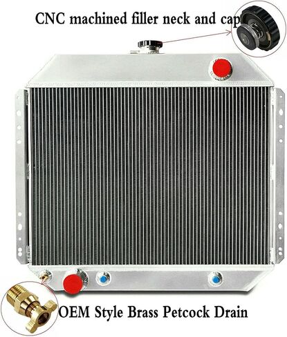 3 Row Aluminum Radiator For Ford F150 F250 F350 Trucks 1966-79 /Bronco 78-79 V8 68 71 72 75 Radiators in Saudi Arabia