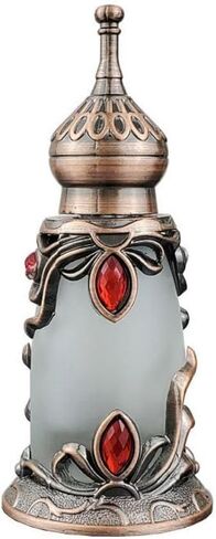 زجاجة عطر زجاجية عتيقة، موزع عطر زجاجة زيت عطري عتيق 12 مل مقاس 4.1 × 9.25 سم، زجاجة تزيين فارغة قابلة لإعادة الملء هدايا الزفاف (12 مل) in Saudi Arabia
