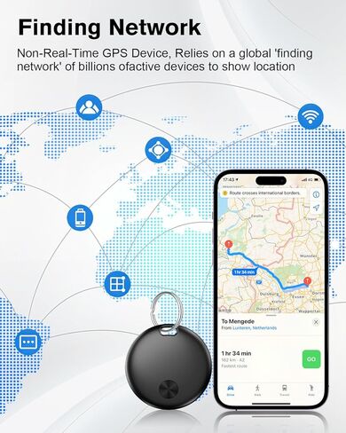 جهاز البحث عن عناصر التعقب الذكي 4 عبوات، متوافق مع Apple Find My APP (iOS فقط)، مقاوم للماء IP67، بطارية قابلة للاستبدال، مناسبة للأمتعة والحقائب والمحافظ وحقائب الظهر والمفاتيح (weTag mini) in Saudi Arabia