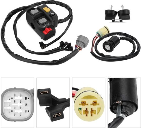 M MATI المقود ومفتاح التبديل لهوندا Rancher-420-ES Rancher-420-AT 2007-2013 35140-HP5-A51 35140-HP7-A02 35100-HP5-600 in Kuwait