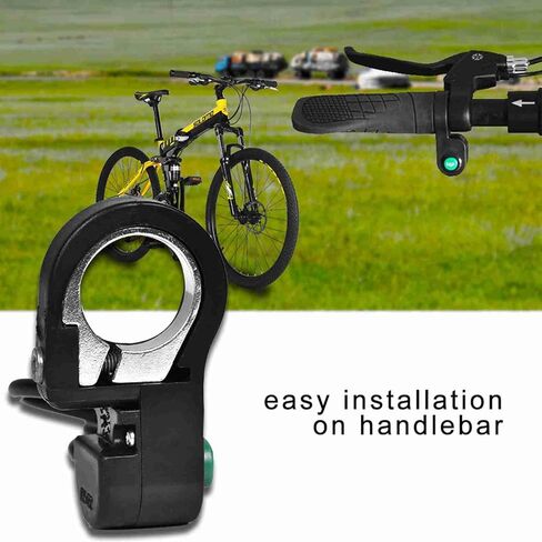 زر بوق الدراجة 22.5 ملم مع كابل 1.5 متر، زر تبديل بوق المقود البلاستيكي الذي يعمل باللمس للدراجات الكهربائية والدراجات الجبلية والدراجات البخارية، أسود، 1x1.4x2.6 بوصة in Kuwait