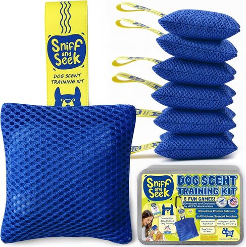 Race&Herd Original 10 Pcs Dog Scent Training Kit, Scent Work Training Kit for Dogs, 5 Brain Games - Nosework for Dog Sniffing Toys, Mental Stimulation Agility Equipment for Dogs (Red) in Saudi Arabia