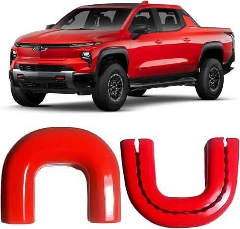 أغطية خطاف السحب لـ Silverado 2500/3500 HD 2020-2026، غطاء وصلة الجر الأمامي المخصص متوافق مع ملحقات شيفروليه سيلفرادو 2500/3500 2020-2026 (أحمر) in Kuwait