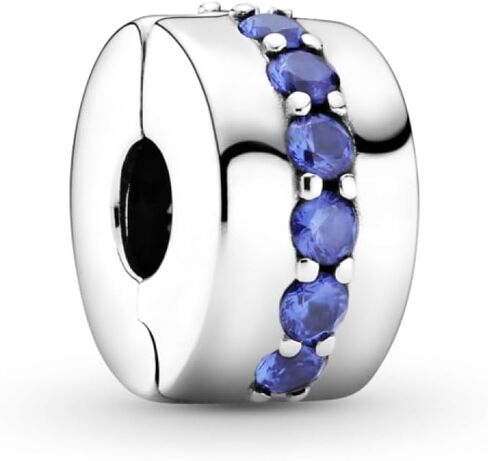 PANDORA Blue Sparkle Clip, Blue Crystal Charm in Saudi Arabia