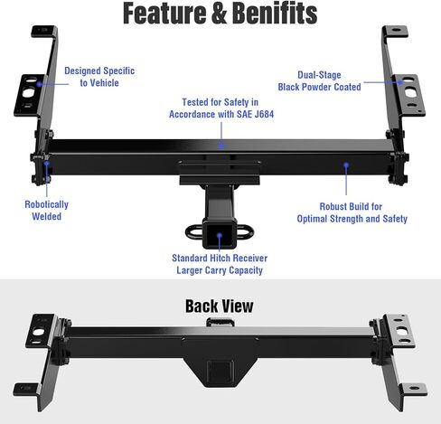 Trailer Hitch, 2 inch Towing Hitch Receiver Compatible with Chevy GMC C1500 1988-1999 & Compatible with Chevy GMC C2500 C3500 1988-2000 & Compatible with Chevy GMC C3500HD 1991-2000 in Saudi Arabia