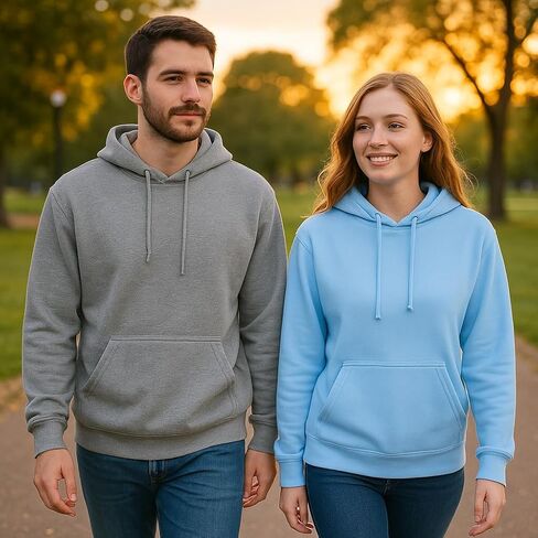 Ultra Soft Fleece Lined Drawstring Hoodies Comfort Fit Sweatshirts Kangaroo Pockets in Saudi Arabia