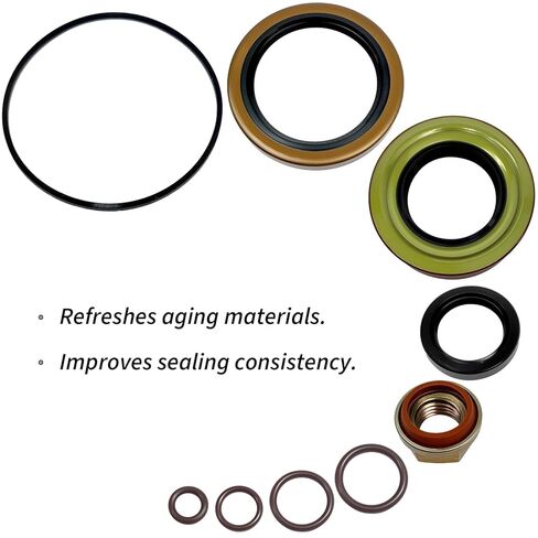 Complete External Oil Seal Reseal Kit for Ford C4 / C-4 Automatic Transmission (1968–1986) – Duraprene Neoprene Coated Pan Gasket, Pump & Tail Seals, Servo/Lever Seals, O-Rings + Lock Nuts in Saudi Arabia