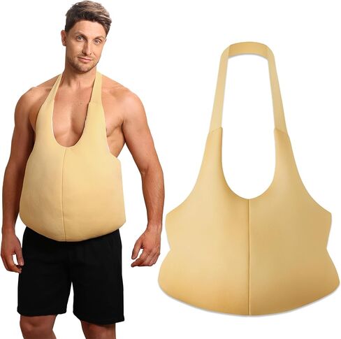 Mainfini Santa Belly Costume Christmas Fat Stomach Funny Adult Unisex Stuffer One Size Costume in Saudi Arabia
