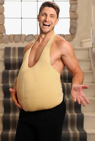 Mainfini Santa Belly Costume Christmas Fat Stomach Funny Adult Unisex Stuffer One Size Costume in Saudi Arabia