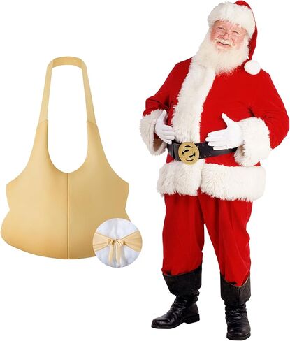 Mainfini Santa Belly Costume Christmas Fat Stomach Funny Adult Unisex Stuffer One Size Costume in Saudi Arabia