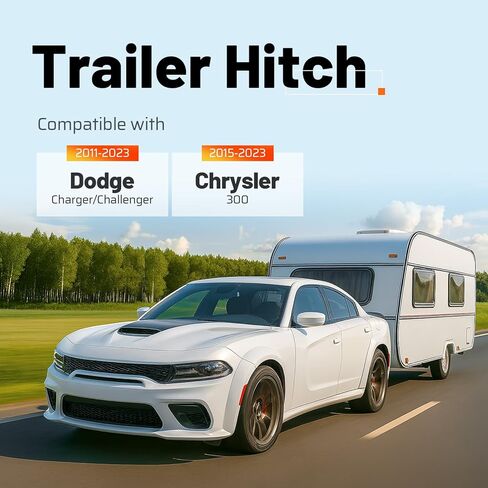 Class 3 Rear Trailer Hitch, 2 Inch Receiver Compatible with 2011-2023 Dodge Charger Challenger Compatible with 2015-2023 Chrysler 300 in Saudi Arabia