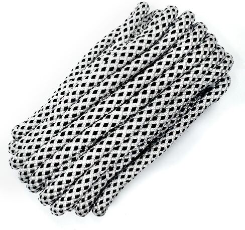 Heavy Duty Polyester Double Braided Rope, Arborist Rigging, Tree Work, Halyard, Sailing, 2200lbs High Strength Support for Camping, Hiking & Utility Use (Gray - with Loop, 1/4in X 55FT) in Kuwait