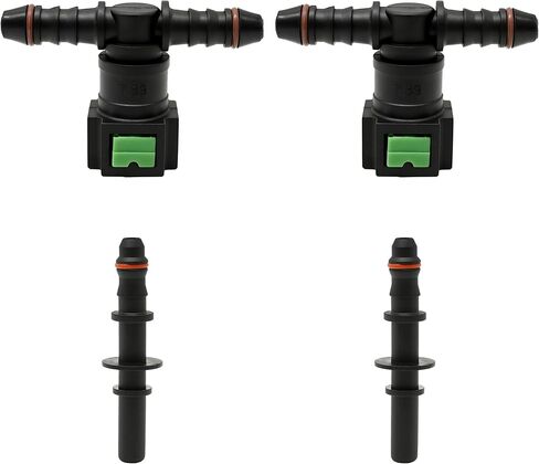 Fuel Line Quick Connect Fittings, 2 Sets Fuel Line Hose Release Connect Fittings Include Y-Type Single Connector Straight Pipe Connector SAE 7.89mm to ID 6mm in Kuwait