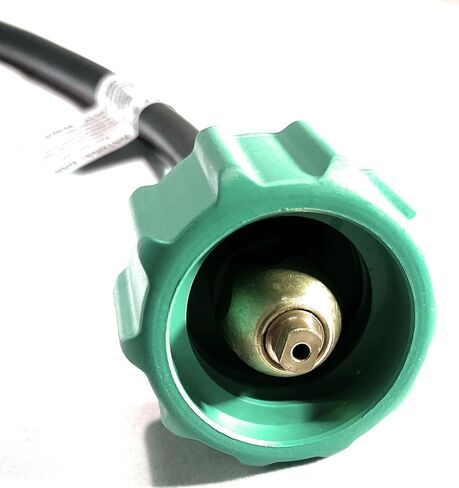 Fairview RV OEM ضفيرة من البلاستيك الحراري - معتمد من CSA 1/4 ذكر مقلوب مضيئة × QCC1 (12 بوصة) خط خرطوم البروبان - موصل غاز بتصنيف 350 رطل لكل بوصة مربعة لخزان RV، منظم، شواية، والتخييم في الهواء الطلق in Saudi Arabia