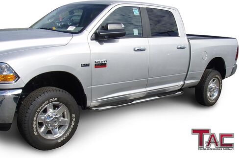 TAC Side Steps Compatible with 2009-2018 RAM1500 CrewCab | 2019-2024 RAM1500 Classic CrewCab | 2010-2026 RAM2500/3500/4500/5500 CrewCab Pickup Truck 3" Stainless Steel Running Boards 2Pcs in Saudi Arabia
