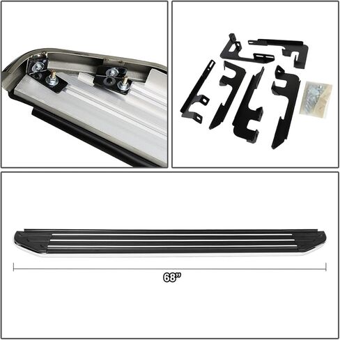 Auto Dynasty Running Boards Compatible with 2016-2022 Honda Pilot, Aluminum Side Step Rail Nerf Bars, 5.5 Inches Step Bars, Black 17 18 19 20 21 in Saudi Arabia