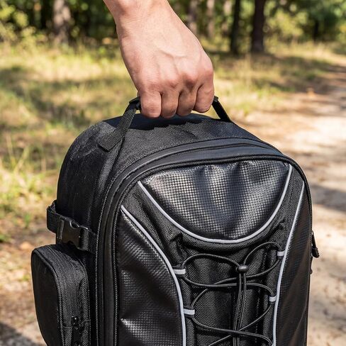 FOCHIER Motorcycle Tail Bag, Dual Use Motorcycle Rear Seat Bag with Waterproof Rain Cover, 23L-34L Expandable Motorbike Organizer Helmet Car Bag, Luggage Storage Holder Backpack in Kuwait