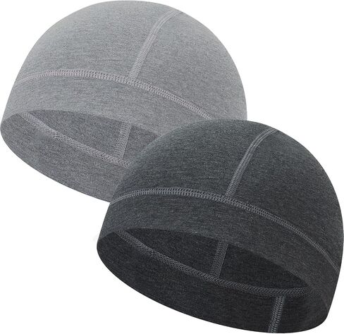 2 Pieces Cotton Skull Caps for Men Women Helmet Liner Breathable Sleep Hat Chemo Headwear Running Cap in Saudi Arabia