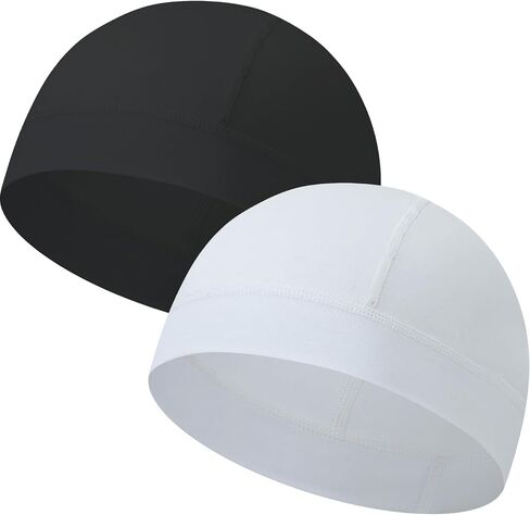 2 Pieces Cotton Skull Caps for Men Women Helmet Liner Breathable Sleep Hat Chemo Headwear Running Cap in Saudi Arabia