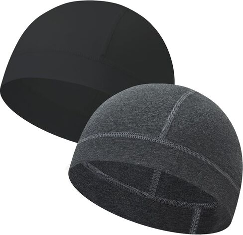 2 Pieces Cotton Skull Caps for Men Women Helmet Liner Breathable Sleep Hat Chemo Headwear Running Cap in Saudi Arabia