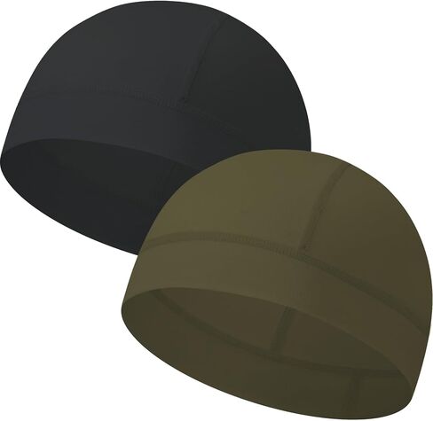 2 Pieces Cotton Skull Caps for Men Women Helmet Liner Breathable Sleep Hat Chemo Headwear Running Cap in Saudi Arabia